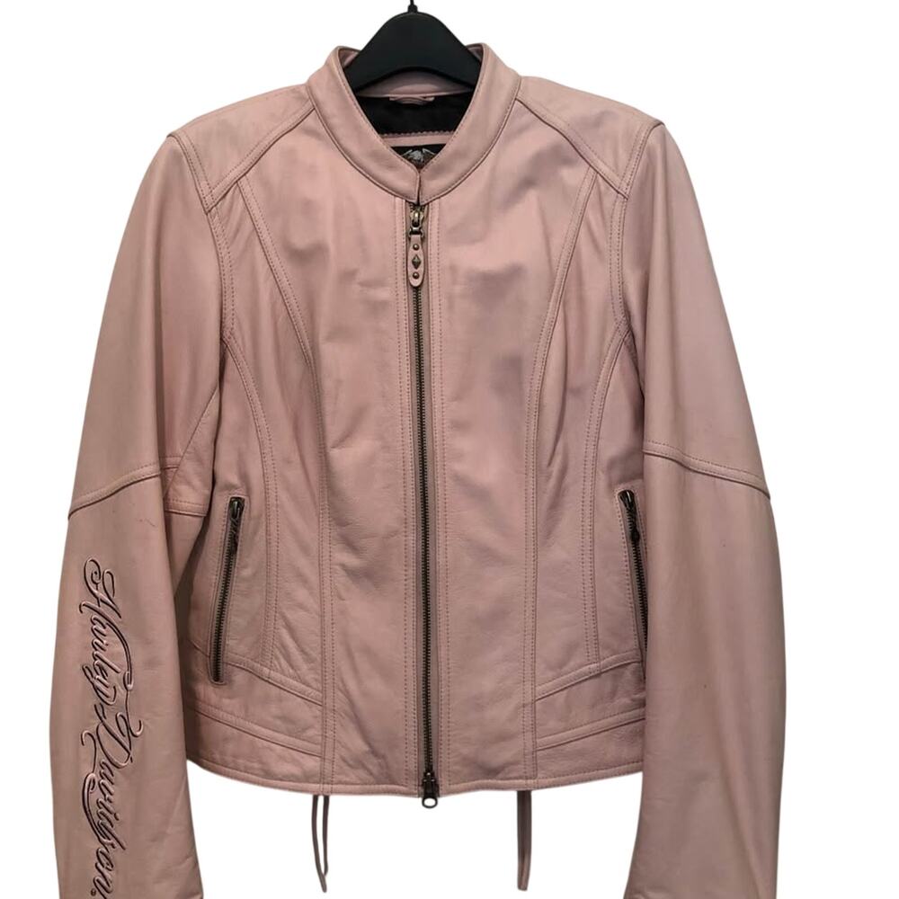 VTG Harley-Davidson Charisma Pink Leather Corset Jacket
